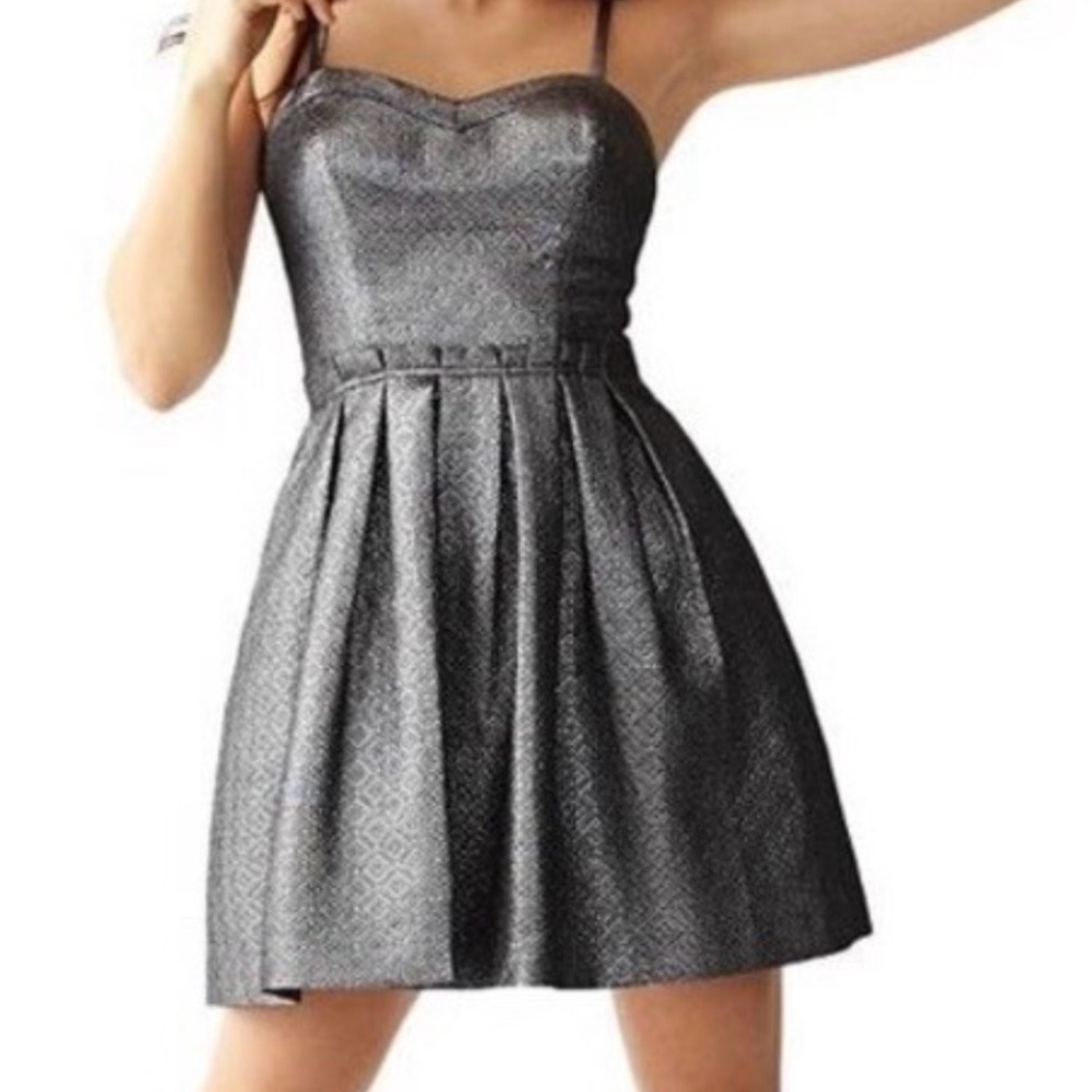 Guess Shimmering Silver Mini Dress